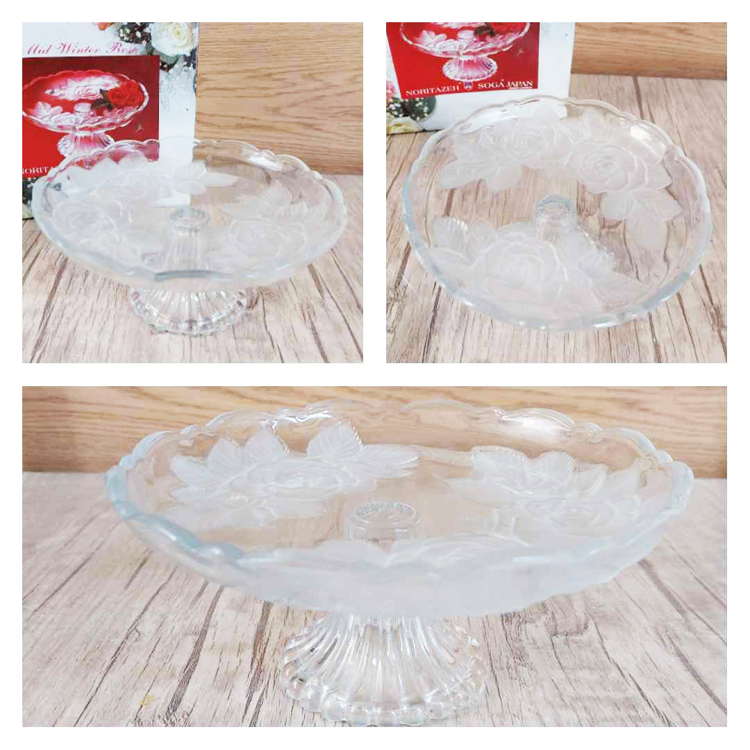 خرید قیمت مشخصات بشقاب پایه دار نوری تازه سوگا ژاپن شیرینی خوری ...