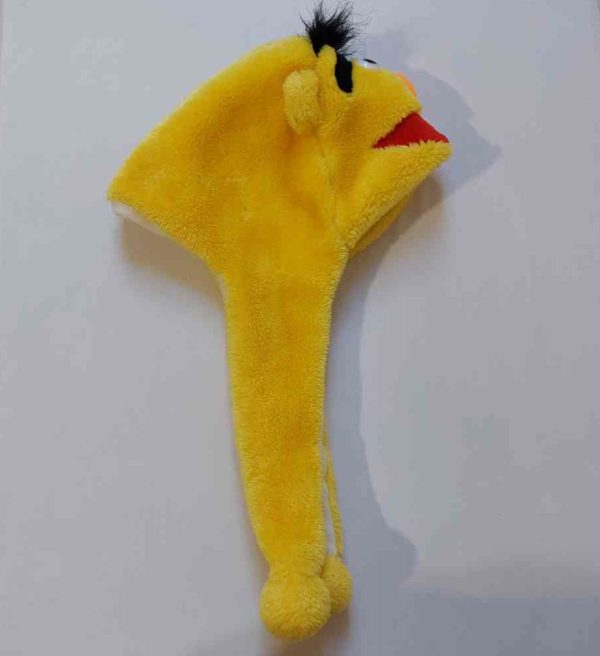 سرپوش فانتزی شال کلاه عروسکی نمایشی زرد کاراکتر شخصیتی برت Bert کارتونی شخصیت‌های کارتون سسمی استریت (Sesame Street) اورجینال کیفیت عالی