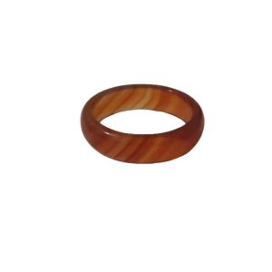 انگشتر حلقه عقیق سرخ اصل و طبیعی حلقه دست سنگی ساخته شده از سنگ طبیعی عقیق قرمز یا قهوه ای انگشتر زنانه و مردانه